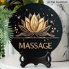 2D Flat 1pc, Massage Round Aluminum Metal Sign, 8x8 in, Suitable for Living Room, Bedroom, Porch and Front Door A Vibrant and Serene Decor, No