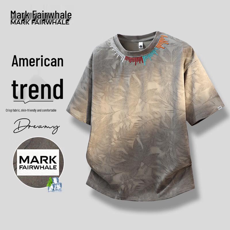 MARK FAIRWHALE Men s Ice-Cool Cotton Print T-Shirt M