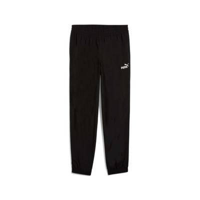Solid Logo Comfortable Loose Fit Cuffed Casual Pants Men Bottoms Black 687688-01