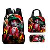 Trendy Popular Funny Novelty ENA Dream BBQ 3D Print 3pcs/Set Student School Bags Laptop Daypack Backpack Lunch bag Pencil Case