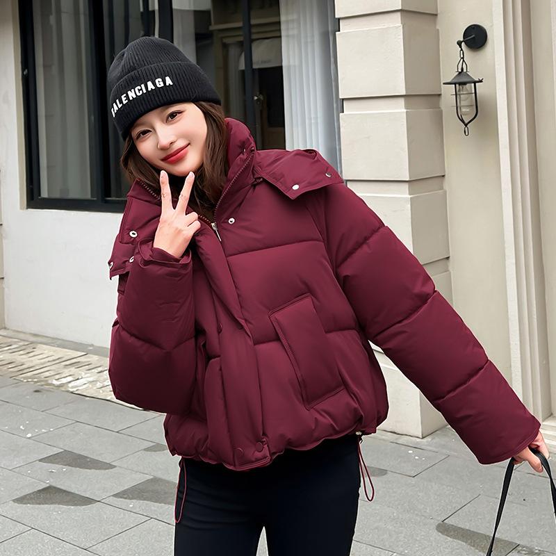 Padded-padded women's short winter new European and American style hooded thickened loose down padded jacket jacket jacket