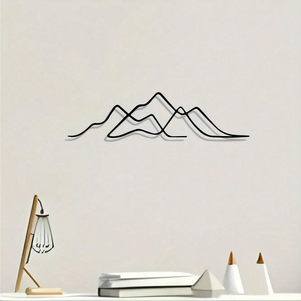 Mountain Art Wall Sculpture Powder Coated Metal Decor for Office Home Gift