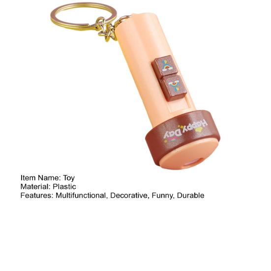 Mini Flashlight Keychain Cute Toy Flashlight Small Portable Flashlights for Kids Candy Colors Cat Toy Portable Keychain Gift