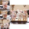 Adorable Plush Bear Keychain Soft Toy Cute Rabbit Backpack Pendant Wholesale