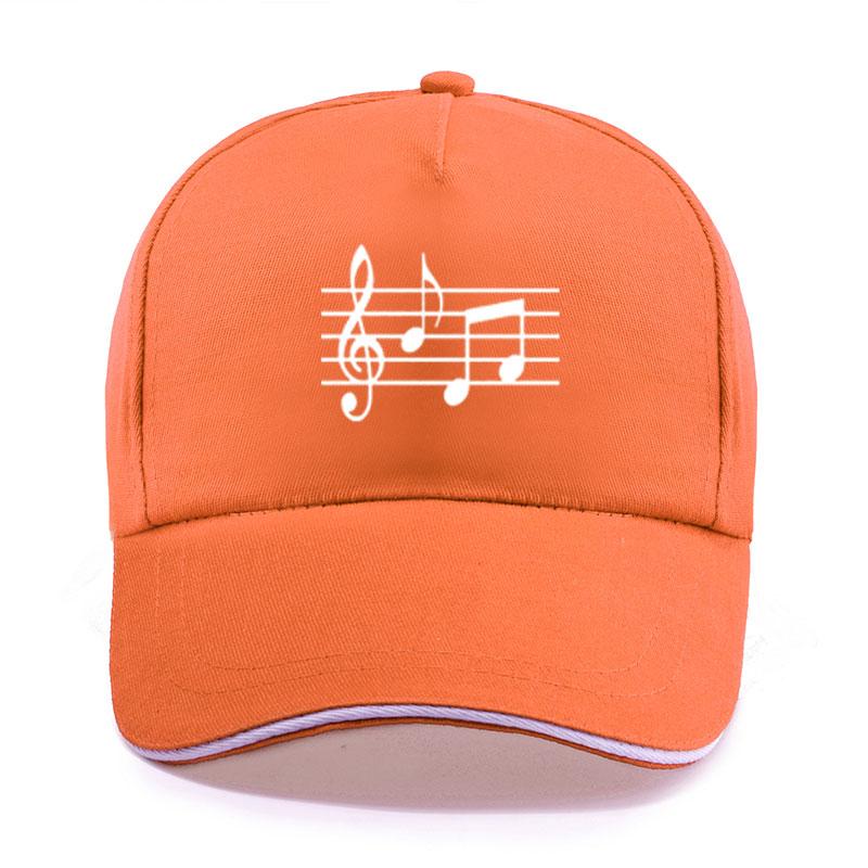 New Fashion Funny Music Note Print Baseball Cap Unisex Women Unisex Casual Cotton Hat Snapback Hats Trucker Caps SunHats