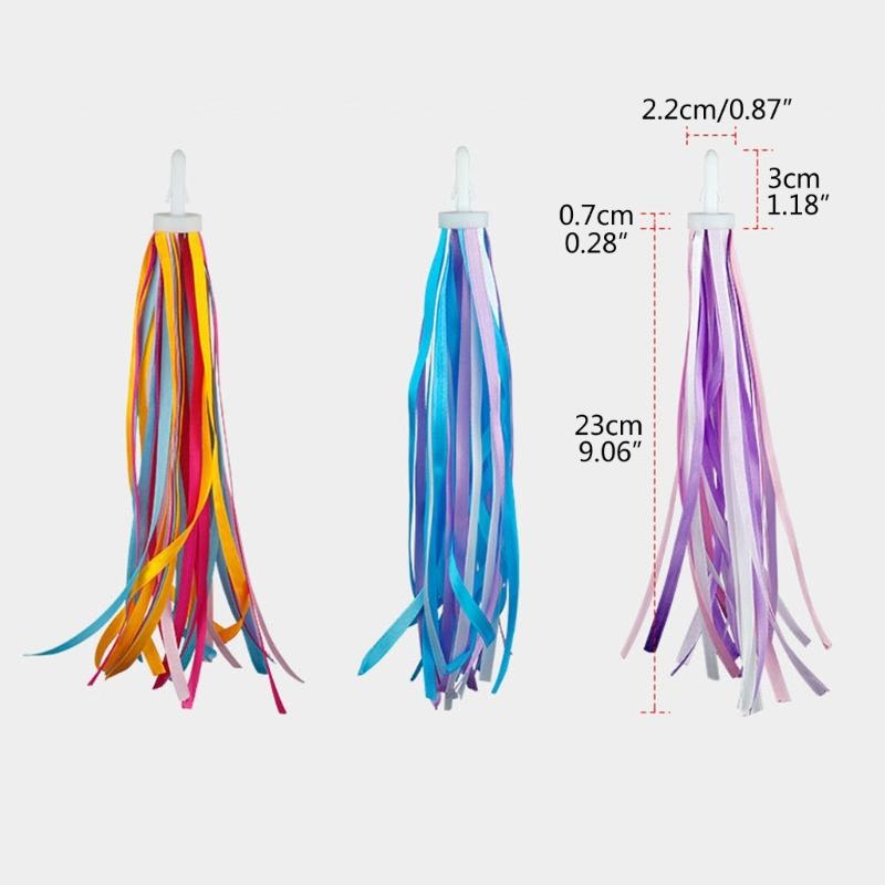 Bike Handlebar Streamers Lightweight Colorful Bike Tassels Ribbon Bicycles Ornaments Scooter Streamers for Girls Boys
