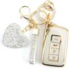 Key Fob Cover with Diamond Keychain Fit for Lexus Car Key Holder Case Compatible with Lexus RX ES GS LS NX RS GX LX RC LC Smart Remote Key Protector