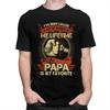 Custom Lifetime Papa T Shirts for Men Pure Cotton Tee Tops Dad Fathers Day Gift Tshirt ShortSleeve Tshirt Clothes