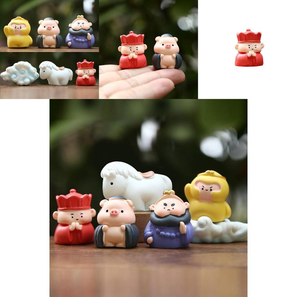 De Reis Naar Het Westen Apenkoning Tang Monk Varkenshoofd Karakter Mini Ornamenten Set Voor Verzamelaars En Fans