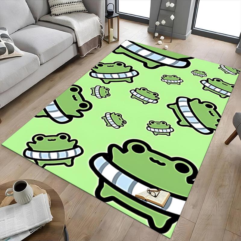 1pc frog green Carpet, Office Rug Outdoor Mat Home Decor Area Carpet Festival