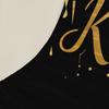 Queen And King Fitted Sheet Set Black Gold Crown Print Bedding With Pillowcases For Couples Bedroom