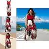 Elegant 2019 Floral Print Sleeveless Maxi Dress For Women In Plus Size Cotton Blend