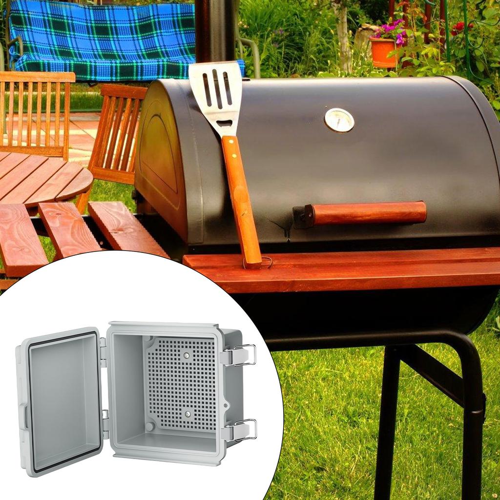 Dustproof Outdoor Electrical Box Electronic Instrument Hinge Case Waterproof Junction Box with Mounting Plate Enduring