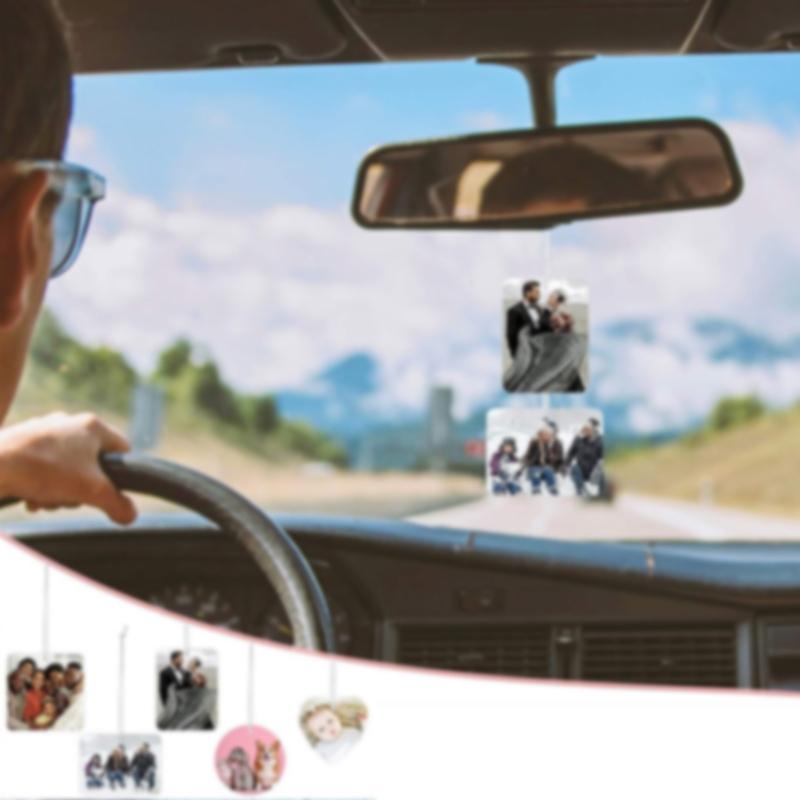 30x Hanging Air Freshener Blank DIY Air Freshener Fragrance Sheet Blank Car Press Felt Polyester Cutting Blanks