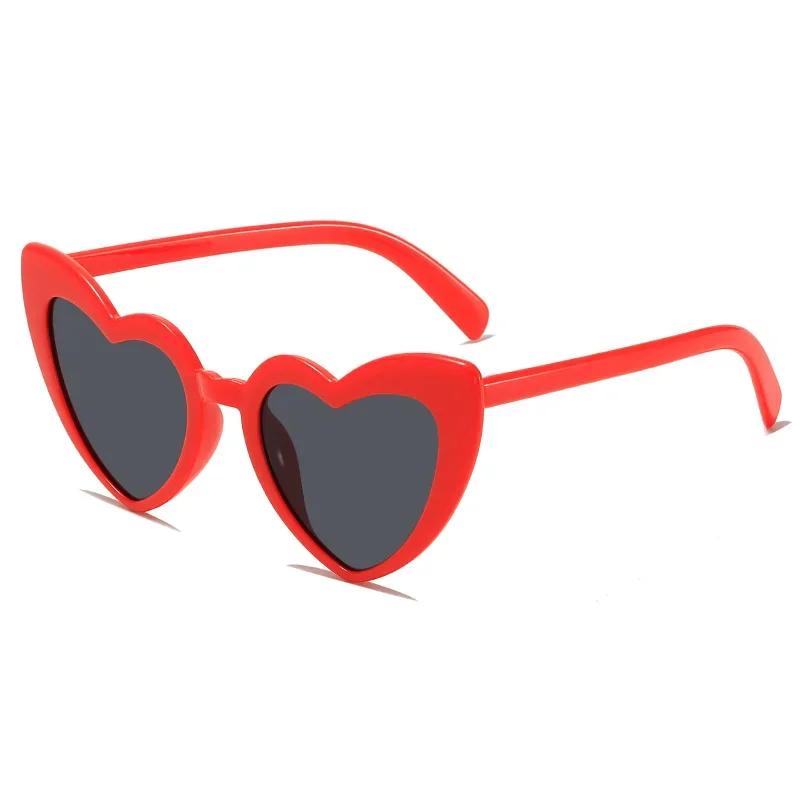 Retro Fashion Heart Shaped Sunglasses Outdoor Sunscreen Alien Personality Party Street Photography Men'S And Women'S Sunglasses