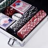 Poker Case Poker Set 200 Poker Chips 2x Card Deck 5x Dice 1x Aluminum Case Poker Set Chips Case Aluminum + Polystyrene 29.5x20.5x6.5 cm