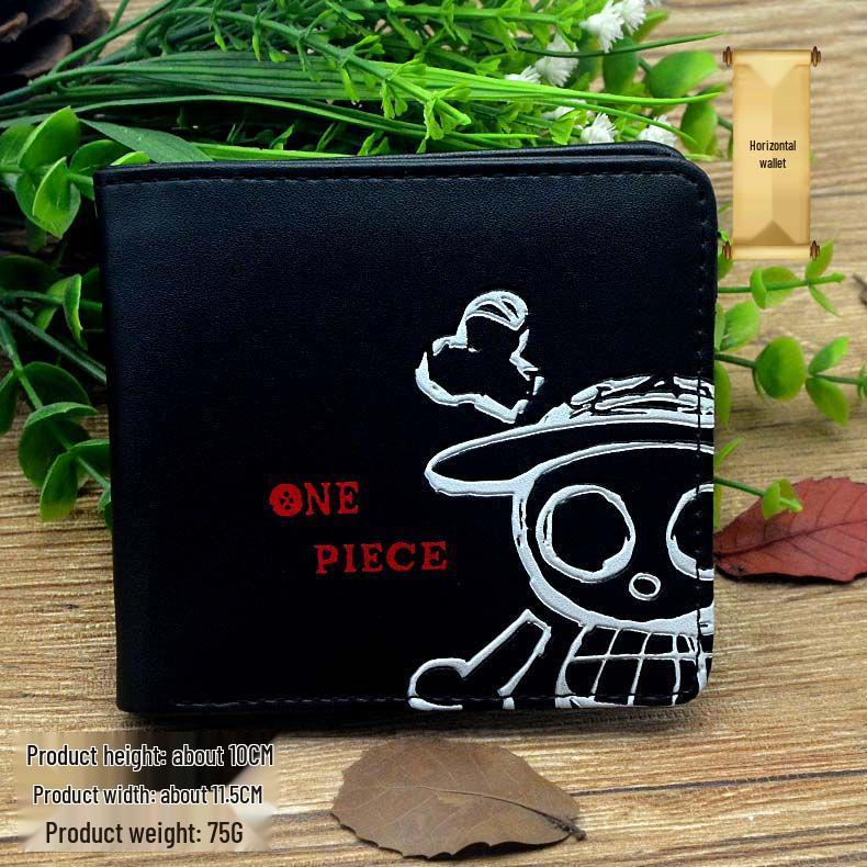 Portmonetka na monety i etui na karty zapinane na zamek błyskawiczny z motywem One Piece