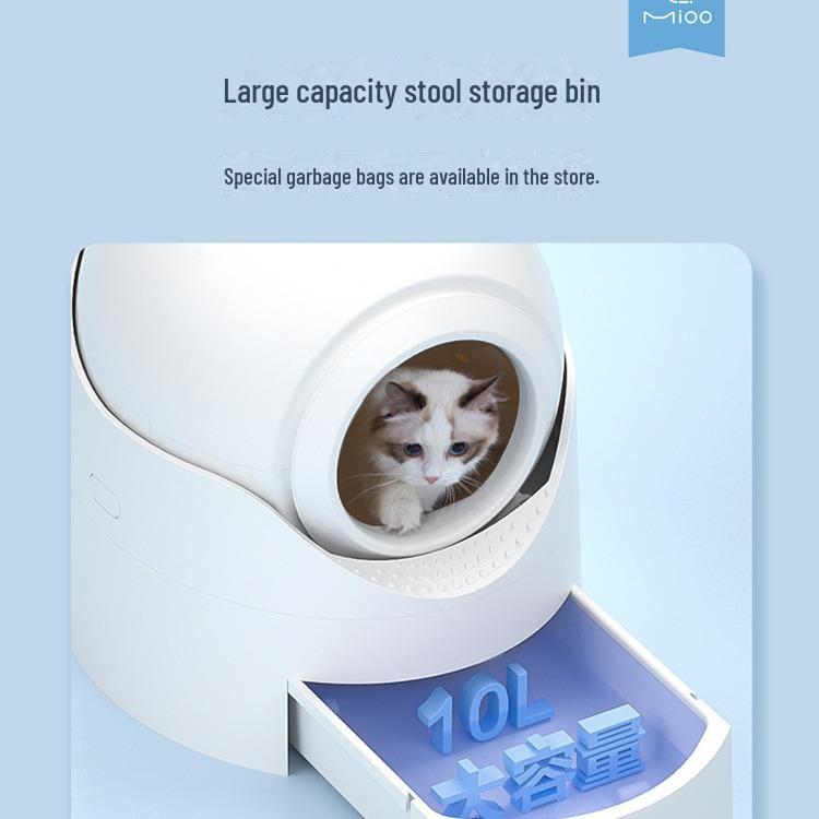 Semi-Automatic Smart Cat Litter Box with Closed Design