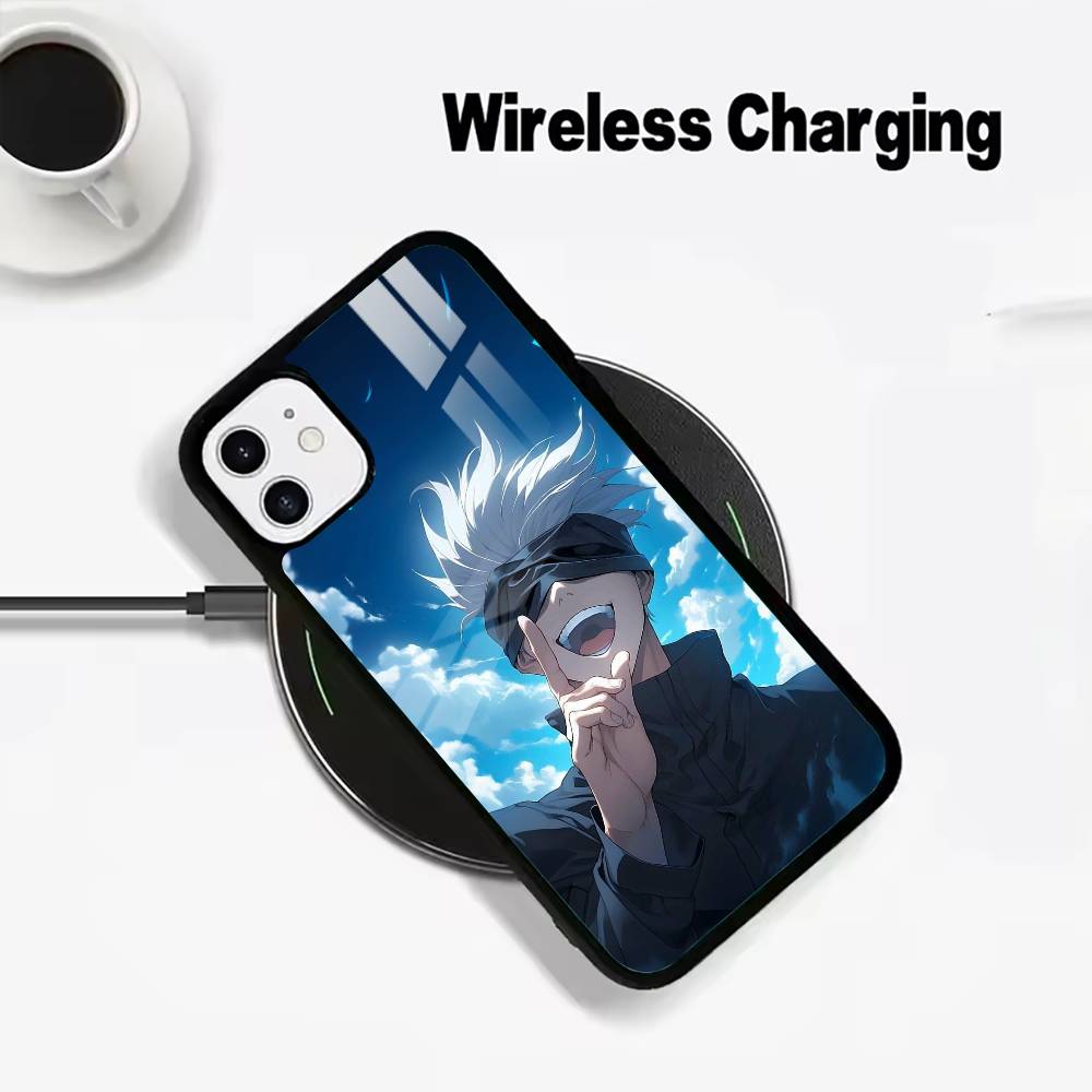 Favorite Anime Characters-S-Satoru G-Gojo Wireless charging phone case compatible with iPhone 17/16/15/14/13/12/11