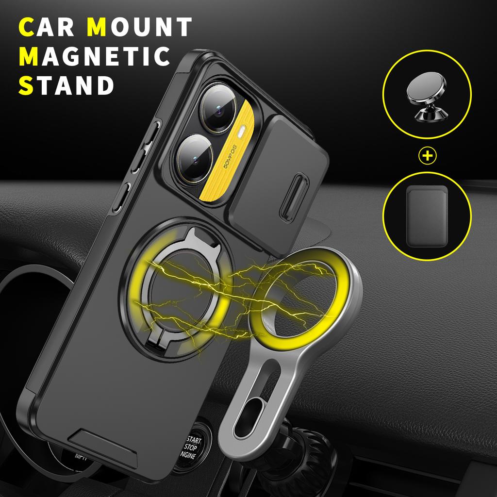 For Poco X7 Pro 5G Case Lens Protect Shockproof Armor Cover for Poko Little X7 X7 Pro X7pro Pocox7pro Car Magnetic Holder Funda