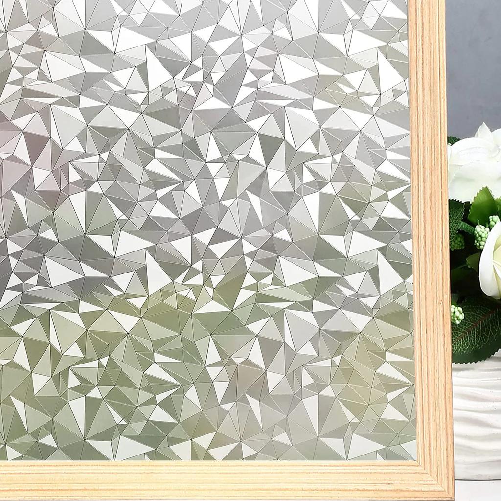 Mul-size Lattice Frosted Window Film Window Privacy Film Static Cling Window Vinyl Opaque Glass Sticker Non Adhesive Anti-UV