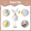 Cute Easters Plush Rabbit Figurine Decoration Durable Cloth Craft For Bookshelves Tabletop Holiday Decors Ornament Gift