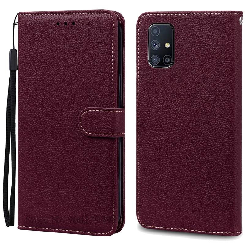 For Samsung M51 Case Soft Silicone Wallet Leather Flip Case For Samsung Galaxy M51 Case M 51 Stand Book Cover Coque Fundas
