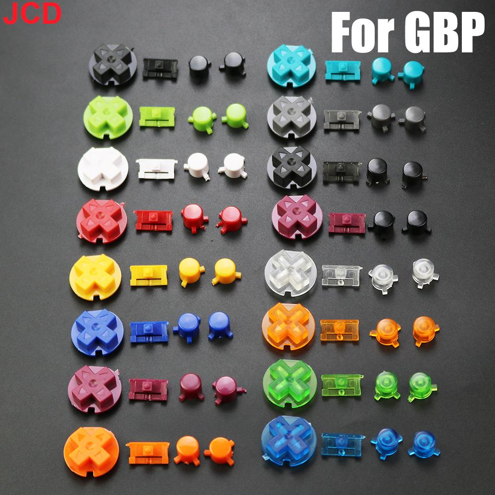 JCD 1 Set Colorful Replacement Buttons Set Replacement For Gameboy Poc Ket GBP Console On Off Button AB Buttons D Pads Replace