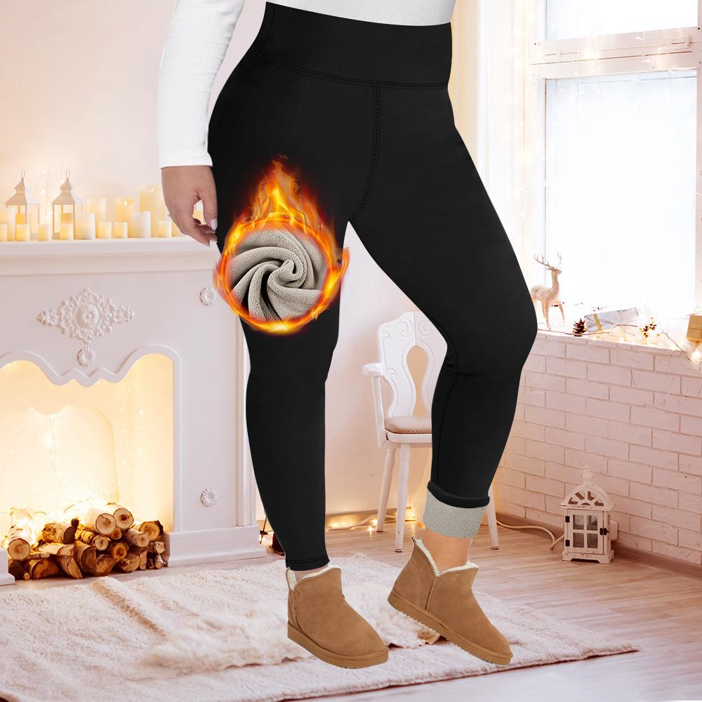 

Кофейные флисовые зимние утепленные леггинсы большого размера для женщин с высокой талией и контролем живота, теплые осенне-зимние леггинсы 5XL