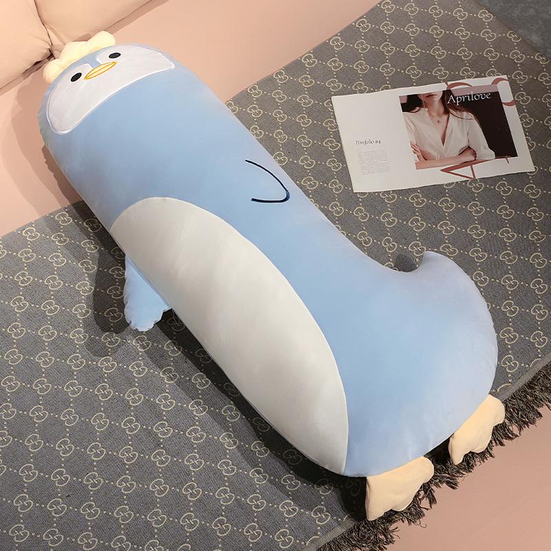100/120cm Lovely Penguin Dog Zebra Pig Kawaii Long Pillow Stuffed Soft Animal Dolls Sleeping Toys