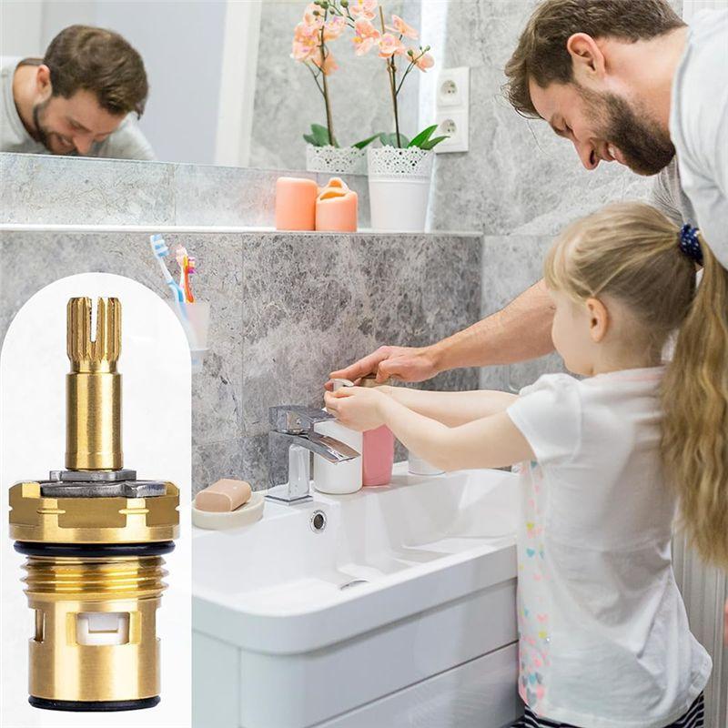 A20F-994053-0070A Badezimmer Küchenarmatur Ersatzventilkartusche, 4Z-24H Heiß und Kalt Messing Ersatzstift