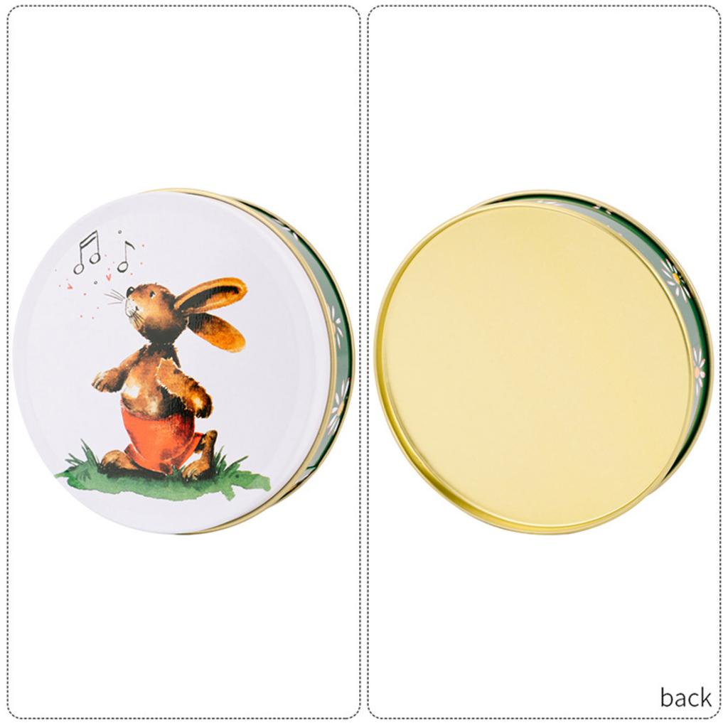 Easter Decorations, Creative Cartoon Bunny Candy Box, Tin Storage Box
