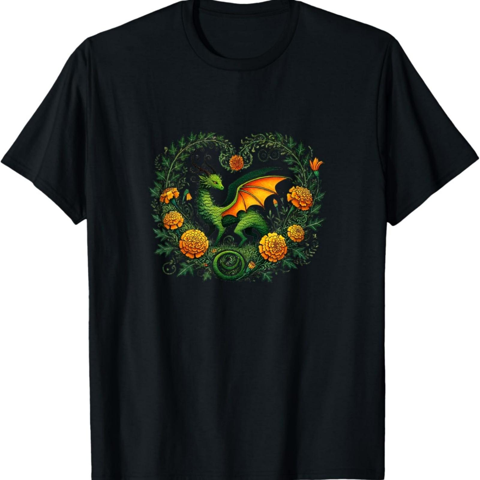 

Marigold Moss Dragon Illustration T-Shirt XXXXXL різнокольоровий