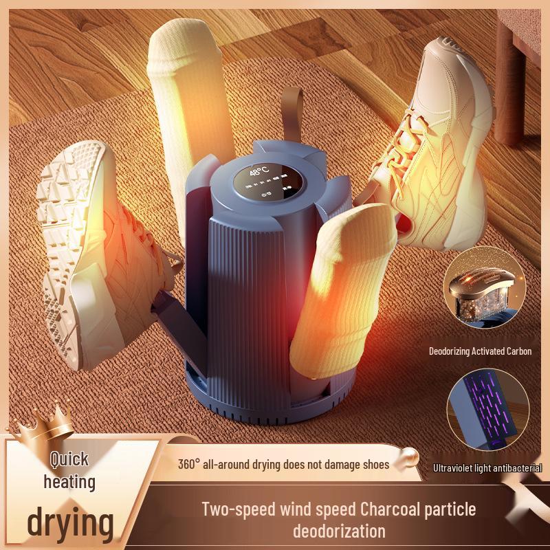 Dual Shoe Dryer: Deodorizing, Sterilizing, Telescopic, Quick-Drying for Two Pairs