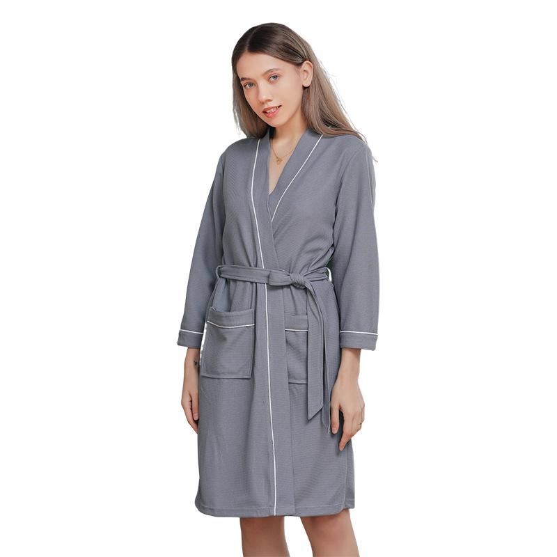 2025 Four Seasons Waffle-Style Couple Bathrobe – European & American Design