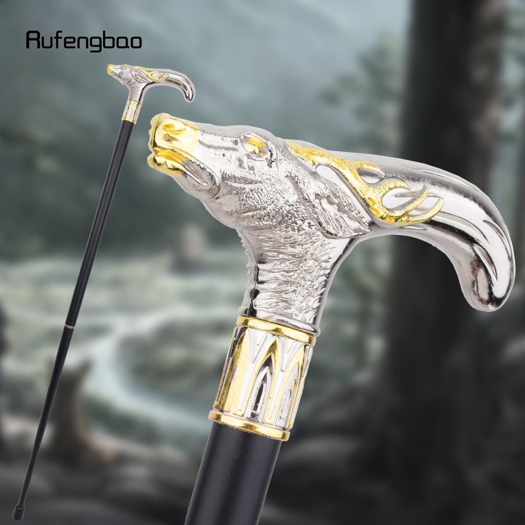 Cap de Cerb Sika Alb Auriu Baston de Mers Fashion Decorativ Baston de Mers Domn Elegant Cosplay Baston Mâner Cârjă 91cm