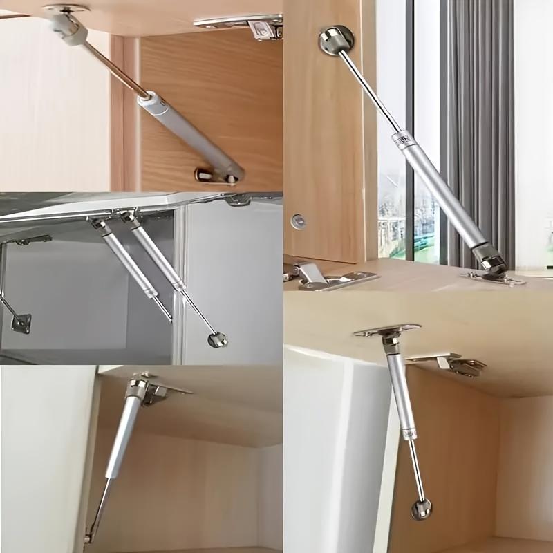 2pcs Classic Style Polished Metal Surface Over-the-Door Hanging Hydraulic Gas Spring - Soft Close Lid Support Hinge