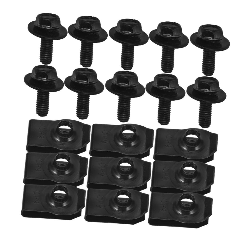 MOLUCKFU 20pcs Car Screw Fastener Hardware U Clip Clip Nut Body Panel Clip Nut