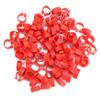 100 STK/pose 8MM 001-100 Nummererte Plast Brevdue Bird Ben Band Ringer(rød)