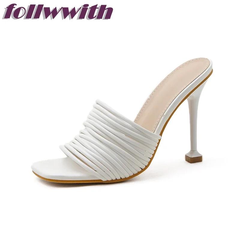 Fashion Blue Narrow Band Women Slipper Square Toe Concise Summer Concise Sexy Fashion Sandals Fashion Modern Unique Daily Shoes