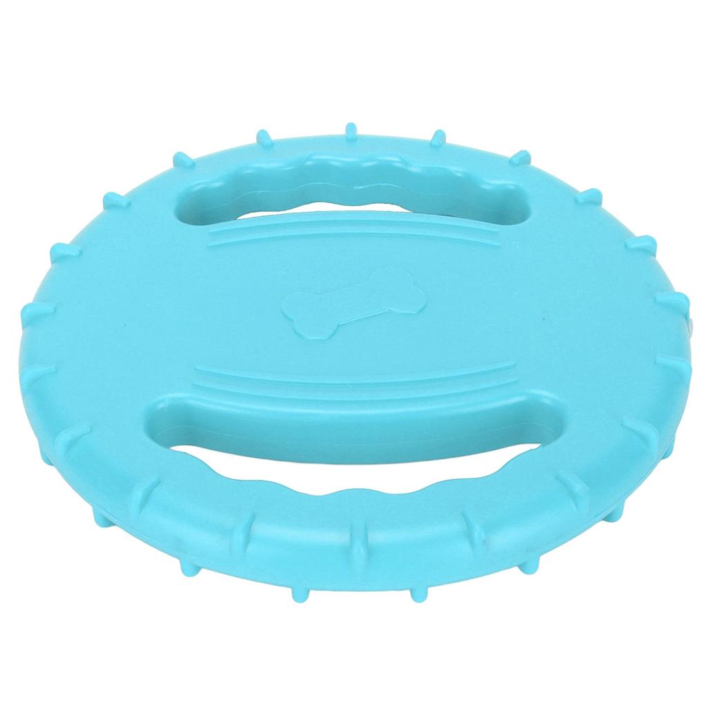 Dog Flying Disc Toy Flexible TPR Squeaky Stress Relief 2 Sides Hollow Design Pet Training Flying Disc for Large Dogs
