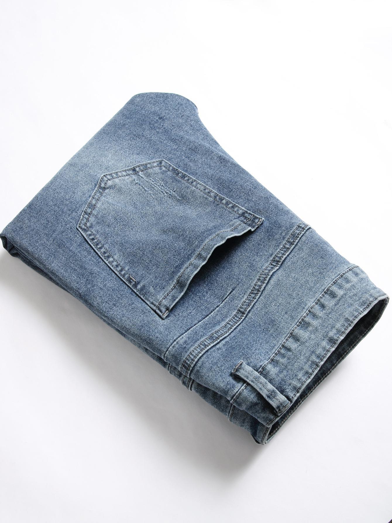 

Мужские эластичные рваные джинсы Slim Fit 36 морской синий