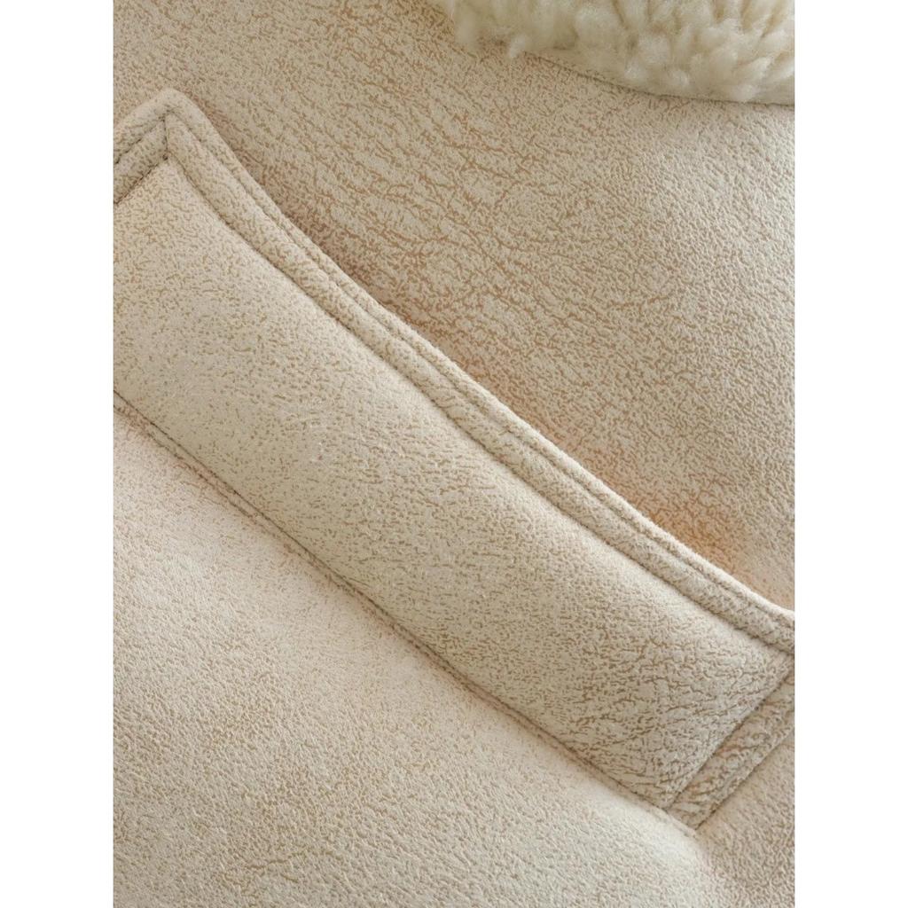 GMXIA Women's Vintage Casual Solid Color Print Autumn Winter Sleeveless POLO Neck Jackets & Coats