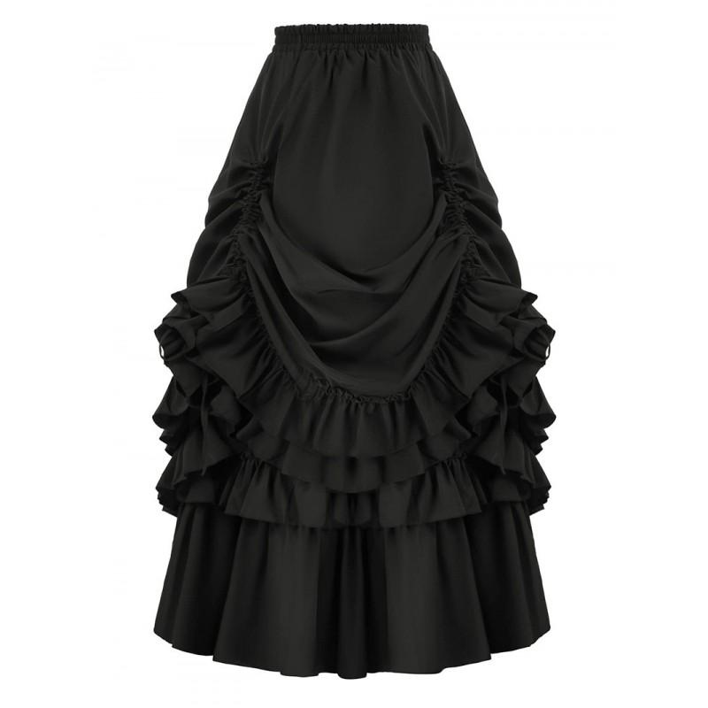 Halloween Renaissance Pirate Skirt Medieval Court Style Irregular Long Dress Party