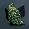 Luxury and Fashionable Peacock Open Screen Brooch, European and American Retro Colored Enamel Pin Accessories
