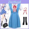 Gk-o Anime Ayanami Rei Asuka Langley Sohryu Mundurek Szkolny Kostium Cosplay Materiał Poliestrowy Autentyczny Wygląd Postaci