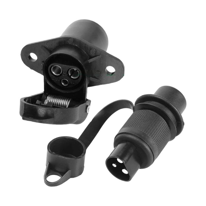 Reliable 3 Core Trailer Power Connector Tractor Plug Suitable For Motorhome Caravans Towing Equipment Various Vehicles