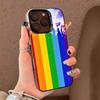LGBT Rainbow Pride phone case for iPhone 17 17Air 16 15 14 13 12 11 Pro Max Plus Colorful Silver