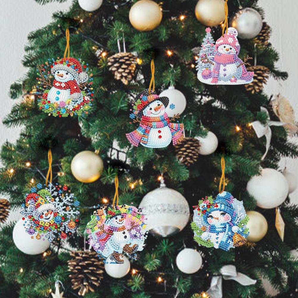 Christmas Tree Pendant Hanging Ornament Keychain Lady Bag Pendant DIY Xmas Gifts Christmas Decoration Hanging Diamond Art Kits