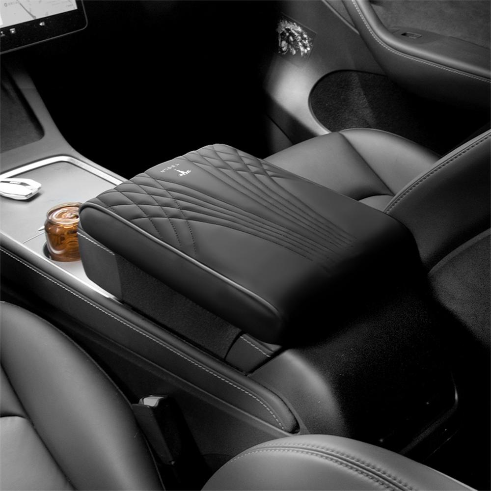 1PC Car Center Console Protection Cushion Armrest Box Pad Interior Accessorie for Tesla Model S X 3 Y Roadster Cybertruck SpaceX